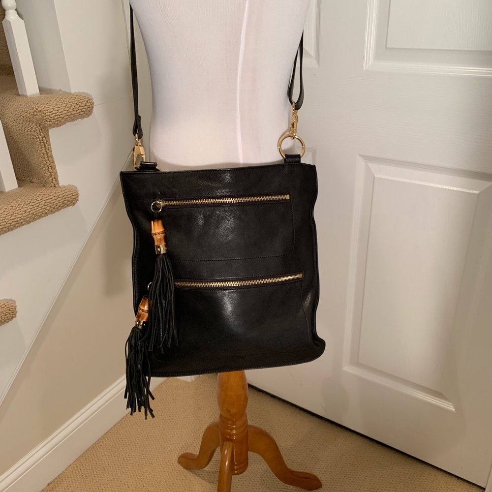 Crossbody leather bag, EUC